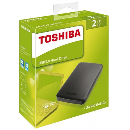 HDD ESTERNO TOSHIBA 2TB, 2.5'' CANVIO BASIC 3.0